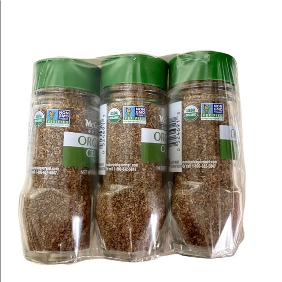 GOURMET seasoning Organic Celery Seed, 1.62 oz Pack of 3 glass jar - Picture 1 of 6